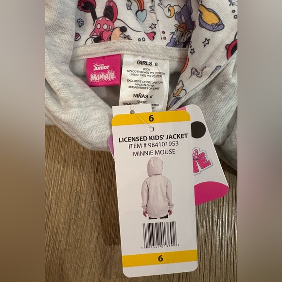 DISNEY JUNIOR • Kids' Minnie Mouse Sweatshirt • Size 6 • NWT - Picture 5 of 5